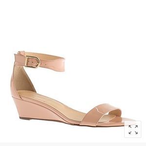 J.crew Lillian wedge patent nude
